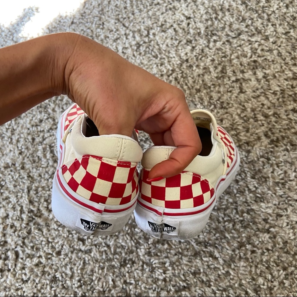 SOLD Red checker slip on vans - Picture 5 of 6